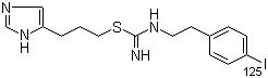 CAS 登录号：143407-29-8, Iodophenpropit, N-[2-[4-(碘-125I)苯基]乙基]氨基亚氨基硫代甲酸 3-(1H-咪唑-5-基)丙酯