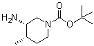 structure of CAS# 1434126-96-1, (3S,4S)-3-氨基-4-甲基-1-哌啶羧酸叔丁酯