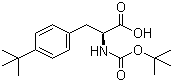 structure of CAS# 143415-62-7, N-叔丁氧羰基-L-4-叔丁基苯丙氨酸
