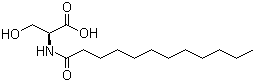 structure of CAS# 14379-56-7, N-十二碳酰-L-丝氨酸