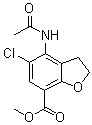 structure of CAS# 143878-29-9, 4-(乙酰基氨基)-5-氯-2,3-二氢苯并呋喃-7-羧酸甲酯