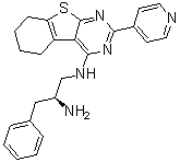 CAS 登录号：1438881-19-6, (2S)-3-苯基-N1-[5,6,7,8-四氢-2-(4-吡啶基)[1]苯并噻吩并[2,3-d]嘧啶-4-基]-1,2-丙二胺