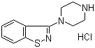 structure of CAS# 144010-02-6, 3-(1-哌嗪基)-1,2-苯并异噻唑盐酸盐