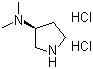 structure of CAS# 144043-20-9, (S)-(-)-3-Dimethylaminopyrrolidine dihydrochloride