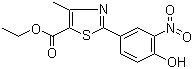structure of CAS# 144060-67-3, 2-(4-羟基-3-硝基苯基)-4-甲基-5-噻唑甲酸乙酯