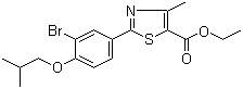structure of CAS# 144060-96-8, 2-(3-溴-4-异丁氧基苯基)-4-甲基噻唑-5-甲酸乙酯