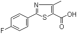 structure of CAS# 144060-99-1, 2-(4-氟苯基)-4-甲基噻唑-5-羧酸