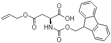structure of CAS# 144120-53-6, Fmoc-L-Aspartic acid alpha-allyl ester