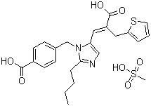 structure of CAS# 144143-96-4, 甲磺酸依普罗沙坦