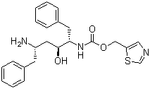 CAS 登录号：144164-11-4, (2S,3S,5S)-5-氨基-2-(N-((5-噻唑基)-甲氧羰基)氨基)-1,6-二苯基-3-羟基己烷