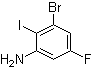 structure of CAS# 144580-08-5, 3-溴-5-氟-2-碘苯胺