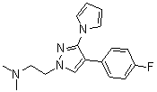 CAS 登录号：1446352-68-6, 4-(4-氟苯基)-N,N-二甲基-3-(1H-吡咯-1-基)-1H-吡唑-1-乙胺