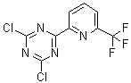 structure of CAS# 1446507-40-9, 2,4-二氯-6-[6-(三氟甲基)-2-吡啶基]-1,3,5-三嗪