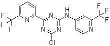 structure of CAS# 1446507-68-1, 4-氯-6-[6-(三氟甲基)吡啶-2-基]-N-[2-(三氟甲基)吡啶-4-基]-1,3,5-三嗪-2-胺