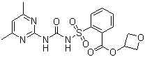 CAS 登录号：144651-06-9, 环氧嘧磺隆, 2-[(4,6-二甲氧基嘧啶-2-基)氨基甲酰氨基磺酰]苯甲酸氧杂环丁-3-醇酯