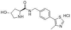 structure of CAS# 1448189-90-9, (2S,4R)-4-羟基-N-(4-(4-甲基噻唑-5-基)苄基)吡咯烷-2-甲酰胺盐酸盐