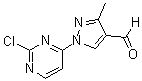 structure of CAS# 1448307-66-1, 1-(2-氯-4-嘧啶基)-3-甲基-1H-吡唑-4-甲醛