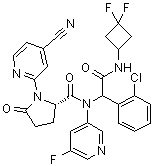structure of CAS# 1448346-63-1, 1-(4-氰基-2-吡啶基)-5-氧代-L-脯氨酰-2-(2-氯苯基)-N-(3,3-二氟环丁基)-N2-(5-氟-3-吡啶基)甘氨酰胺