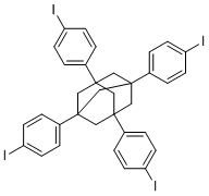 structure of CAS# 144970-30-9, 1,3,5,7-四(4-碘苯基)金刚烷