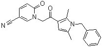 1-[2-[2,5-Dimethyl-1-(phenylmethyl)-1H-pyrrol-3-yl]-2-oxoethyl]-1,6-dihydro-6-oxo-3-pyridinecarbonitrile molecular structure (CAS 1449747-00-5)