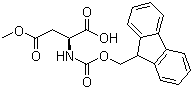 structure of CAS# 145038-53-5, Fmoc-L-Aspartic acid 4-methyl ester