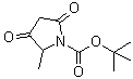 structure of CAS# 1450828-51-9, 2-甲基-3,5-二氧代-1-吡咯烷羧酸叔丁酯