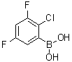 structure of CAS# 1451393-37-5, B-(2-Chloro-3,5-difluorophenyl)boronic acid