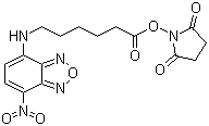 structure of CAS# 145195-58-0, 6-[(7-硝基-2,1,3-苯并恶二唑-4-基)氨基]己酸 N-琥珀酰亚胺酯