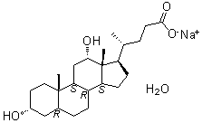 structure of CAS# 145224-92-6, (3alpha,5beta,12alpha)-3,12-二羟基胆烷-24-酸单钠盐单水合物
