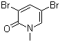 structure of CAS# 14529-54-5, 3,5-二溴-1-甲基吡啶-2(1H)-酮