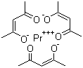 structure of CAS# 14553-09-4, Praseodymium (III) 2,4-pentanedionate