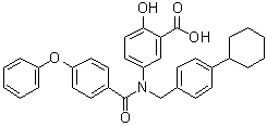 CAS # 1456602-51-9, 5-[[(4-Cyclohexylphenyl)methyl](4-phenoxybenzoyl)amino]-2-hydroxybenzoic acid, S 3I-1757