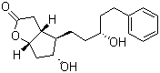 CAS 登录号：145667-75-0, 拉坦前列腺素内酯二醇, (3aR,4R,5R,6aS)-六氢-5-羟基-4-[(3R)-3-羟基-5-苯基戊基]-2H-环戊并[b]呋喃-2-酮
