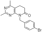 8-[(4-Bromophenyl)methyl]-5,8-dihydro-2,4-dimethylpyrido[2,3-d]pyrimidin-7(6H)-one molecular structure (CAS 145733-62-6)