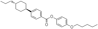 structure of CAS# 145861-33-2, 4-反式-(4-丙基环己基苯甲酸)对戊氧基苯酚酯