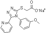structure of CAS# 1459687-96-7, 2-[[4-(3-甲氧基苯基)-5-(2-吡啶基)-4H-1,2,4-三唑-3-基]硫基]乙酸钠盐