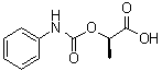 structure of CAS# 145987-00-4, (R)-2-[(苯基氨基)羰基氧基]丙酸