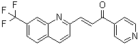 structure of CAS# 1462249-75-7, (2E)-1-(4-吡啶基)-3-[7-(三氟甲基)-2-喹啉基]-2-丙烯-1-酮
