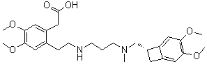 CAS # 1462470-54-7, 2-[2-[[3-[[[(7S)-3,4-Dimethoxybicyclo[4.2.0]octa-1,3,5-trien-7-yl]methyl]methylamino]propyl]amino]ethyl]-4,5-dimethoxybenzeneacetic acid
