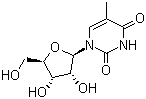 structure of CAS# 1463-10-1, 5-甲基尿苷