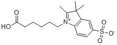 structure of CAS# 146368-08-3, 1-(5-羧基戊基)-2,3,3-三甲基-3H-吲哚-1-鎓-5-磺酸酯