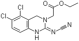 CAS 登录号：146374-56-3, (2-氰基亚氨基-5,6-二氯-1,2,3,4-四氢喹唑啉-3-基)乙酸乙酯