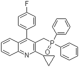 structure of CAS# 146578-99-6, 2-环丙基-4-(4-氟苯基)-3-喹啉甲基二苯基氧膦