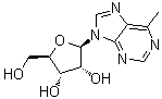 CAS # 14675-48-0, 6-Methyl-9-beta-D-ribofuranosylpurine, 6-Methylpurine ribonucleoside, 6-Methylpurine-9-beta-D-ribofuranoside, NSC 101619