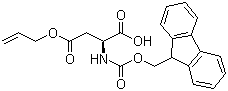 structure of CAS# 146982-24-3, Fmoc-L-aspartic acid 4-allyl ester