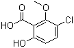 structure of CAS# 146984-79-4, 3-氯-6-羟基-2-甲氧基苯甲酸