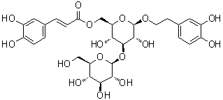 CAS # 147331-98-4, Plantainoside D, 2-(3,4-Dihydroxyphenyl)ethyl 3-O-beta-D-glucopyranosyl-beta-D-glucopyranoside 6-[(2E)-3-(3,4-dihydroxyphenyl)-2-propenoate], Isoplantamajoside
