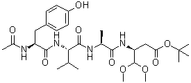 CAS 登录号：147395-39-9, (S)-N-乙酰基-L-酪氨酰-L-缬氨酰-N-[1-(二甲氧基甲基)-3-(1,1-二甲基乙氧基)-3-氧代丙基]-L-丙氨酰胺