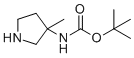 N-(3-甲基-3-吡咯烷基)-氨基甲酸1,1-二甲基乙基酯分子结构 (CAS 147459-52-7)