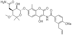structure of CAS# 1476-53-5, Novobiocin sodium
